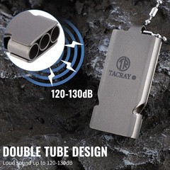 Titanium Emergency Whistles Lifeguard Safety Whistle with Neck Chain and Keyc…