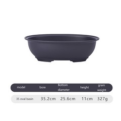 Flowerpots Plastic Imitation Purple Clay Plants Pots Garden Bonsai Pot Trays