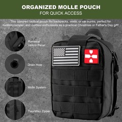 Gifts for Men Fathers Day, Survival Kit, 150 PCS Gear Large, Black