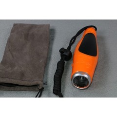 Electronic Whistle Handheld Loud Orange and Black with Lanyard Three Tone Noise