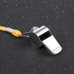 1-5Pcs Metal Referee Whistle With Key Ring Sports School Football Rugby Outdoor