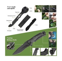 Survival Kit, 32 in 1 Professional Emergency Survival Gear Equipment Tools Fi…