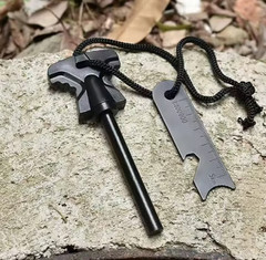 6pc Fire Starter Flint Steel Striker Survival Kit Ultimate Camping Outdoor Tool