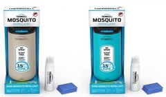Lot of 2 Thermacell Patio Mosquito Repeller w/ Refill 15 Ft Zone Linen Teal NEW