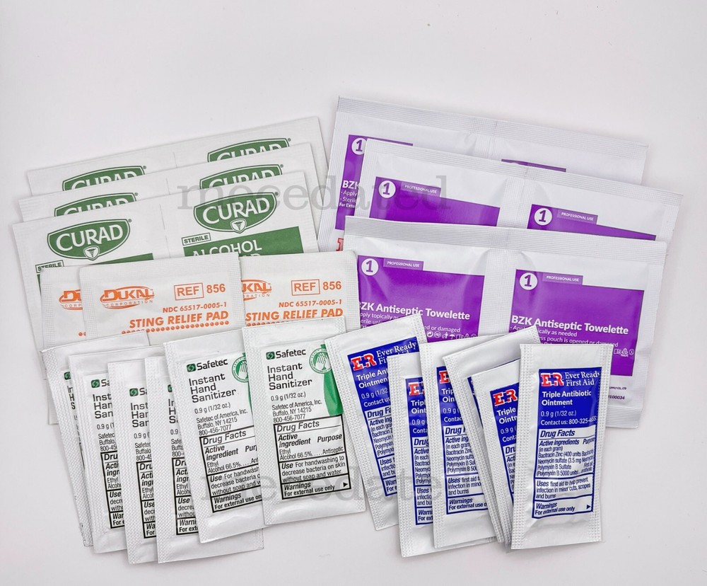 27 PIECE ANTISEPTIC PRODUCTS FIRST AID SURVIVAL KIT IFAK OSHA ANSI REFILL