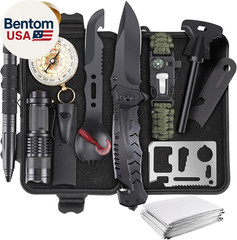 Gifts for Christmas Survival Kits for Men Dad Husband Him, 13 in 1 Survival Gear
