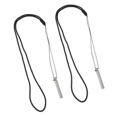 2 Pcs Metal Whistle Loud Rescue Outdoor Emergency Titanium Alloy