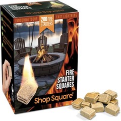 Shop Square Fire Starter Squares 200 Pack – Fireplace Grill BBQ Camping Wood