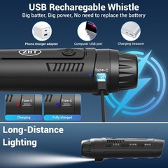 Electronic Whistle with USB Charging – 3 Tones & 3 Volume Loud Whistles for C…