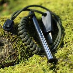 bayite 4 Inch Survival Ferrocerium Drilled Flint Fire Starter, Ferro Rod Kit wit