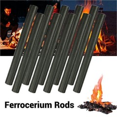 1-20PCS Huge 5 x 1/2″ Flint Fire Starter Survival Magnesium Rods Outdoor Camping