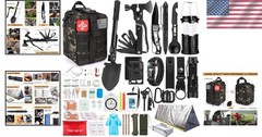 Outdoor Adventure 250-Piece Survival & First Aid Kit | Molle Bag Included