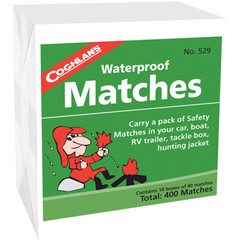 Coghlan’s Waterproof Matches (10 Boxes), 400 Total Matches, Safety w/ Striker