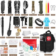 238Pcs Emergency Survival Kit & First Aid Kit Professional Survival Gear Tool