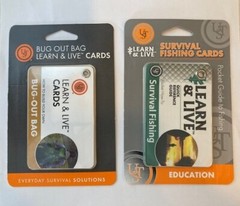 UST Learn & Live SURVIVAL FISHING Cards PLUS BUG OUT BAG Cards – NEW
