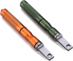 2 PCS Compact Fire Starter With Scraper Striker Replaceable Threaded Ferro Rod