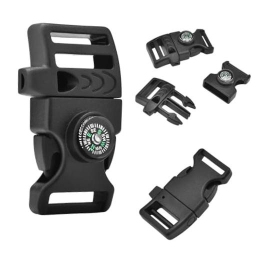 10 Pack 3/4 Inch Paracord Bracelet Buckle, Compass Buckle 3/4 Inch Black 10pcs