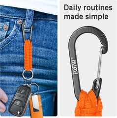 Paracord Keychain for Men Women Paracord Carabiner Backpack Keychain with