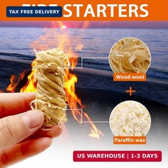 E500 Fire Starter – Natural Fire Starters for Fireplace, Campfires, Chimney, BBQ