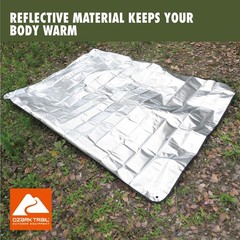 Emergency Survival Camping Blanket Orange Reflective Thermal Insulated All