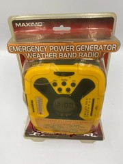 Maximo Concepts Weather Band Radio Emergency Power Generator Yellow NEW SEALED
