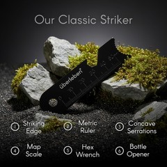 Survival Ferro Rod Fire Starter Tool – 20,000 Strikes, Waterproof Multi-Tool Lan