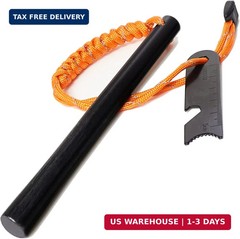 Ferro Rods 1/2 inch x 6 inch, Premium Ferro Rod Fire Starter Survival Tool, Flin