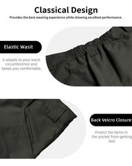 whox Mens Cargo Shorts Tactical Hiking Waterproof Outdoor XX-Large, Darkgrey