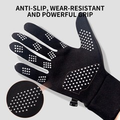 Winter Sports Gloves with Touchscreen Function, Water-Resistant, Large, White