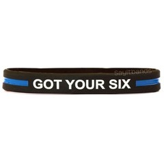 GOT YOUR SIX Wristband Lot – Thin Blue Line Police Law Enforcement Bracelet Set