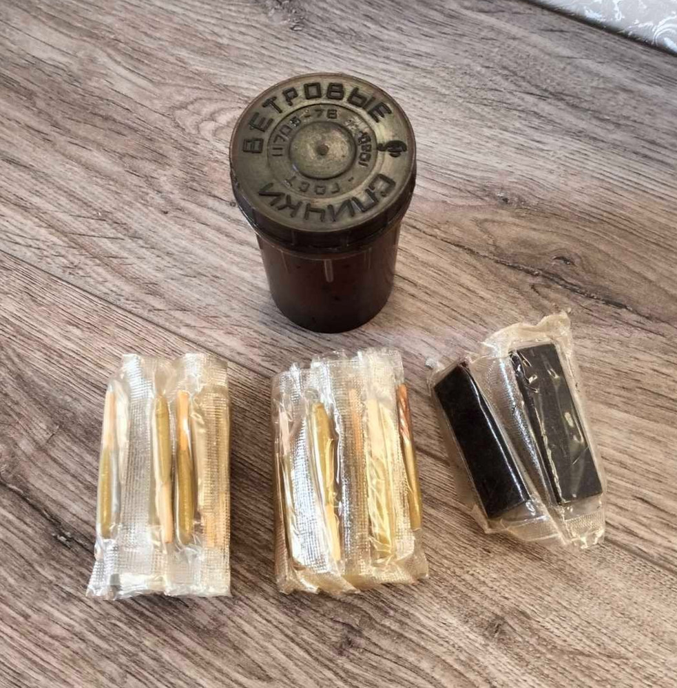 Vintage Survival Matches from Military Pilot’s Set in Waterproof Container USSR