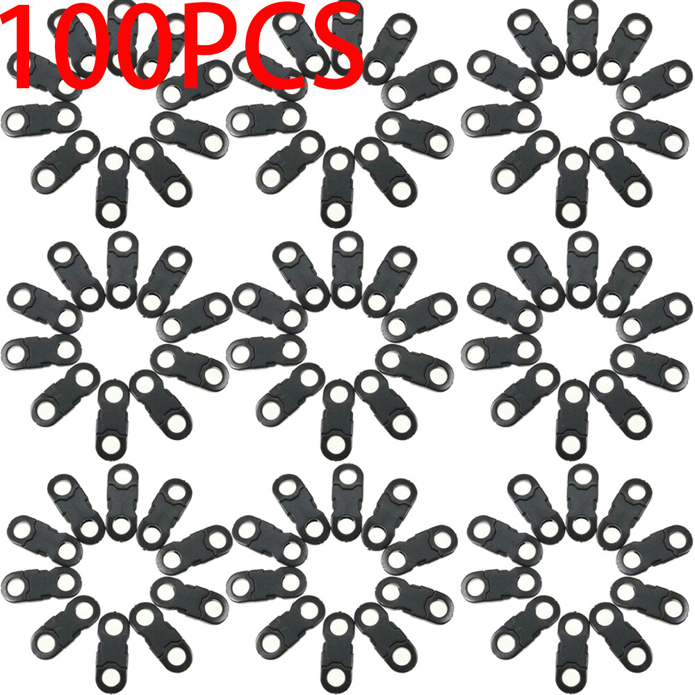 100Pcs Buckles Black For Paracord Bracelets Plastic Safety Clasp Side Release