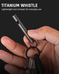 Titanium Emergency Whistle,Dog Whistle | Whistle with Black-2PCS