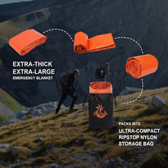 Emergency Blankets for Survival, 2-Pack/4-Pack Space Blankets, Gigantic & Extrem