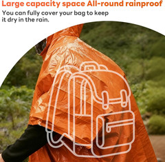 Emergency Mylar Poncho 4 Pack, Waterproof Windproof Thermal Foil Rain Poncho, Po