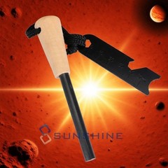 Survival Kit Flint Steel Fire Starter Ferro Rod Striker Camping Outdoor Tool