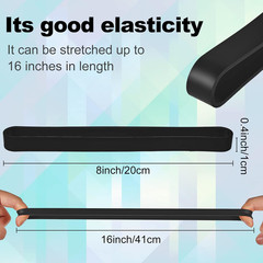10 Pcs Large Heavy Duty Silicone Rubber Bands 8 Inch Thick Black Rubber Bands Bi