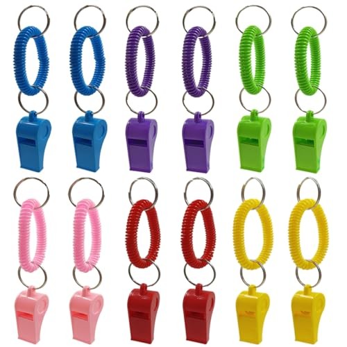 AFUNTA 12 Pack Whistle for Coaches, Emergency, Women, Refereeing, Portable