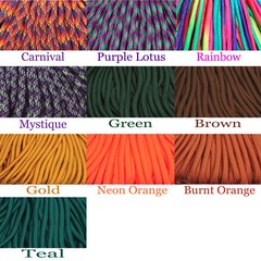 Set of four(4) Paracord Zipper Pulls You Choose the Color