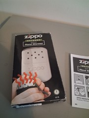 Zippo Reusable Catalytic Hand Warmer Silver Metal w/ Burner Cap & Pouch