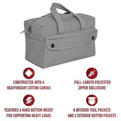 Gray Military Tactical Portable Tool Box Durable Outdoor Survival Gear