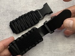 20 22 mm Black Adjustable Survival Paracord Watch Band Only 7.5″-8.5″ Wrist READ