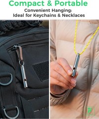 Titanium Survival Emergency Whistle,120-130dB,Rustproof, Durable | Saltwater &