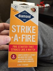 8 piece Diamond Strike-A-Fire Starter Match Sticks Firestarter Logs 12min. Burn