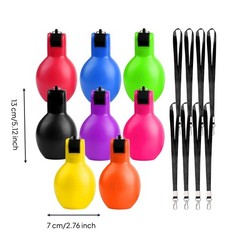 8 Pieces Hand Whistle with Lanyard Loud Press Hand Whistle Manual for Coaches