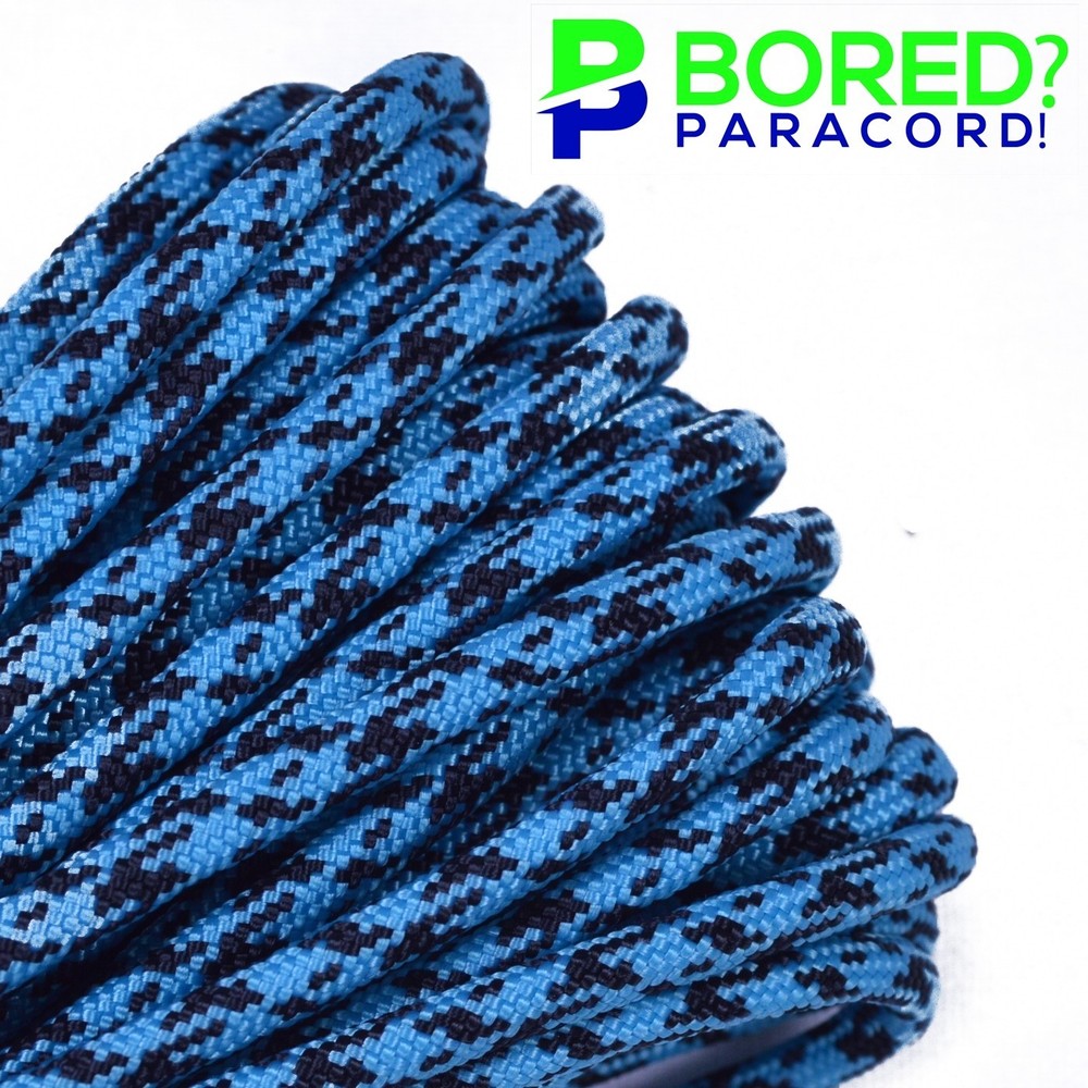 Neon Turquoise Camo – 100 FT – 550 Paracord Rope 7 strand Parachute Cord