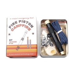 Black Survival Fire Piston Igniter Portable Outdoor Camping Fire Starter Kit