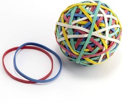 Officemate Rubber Band Ball, Assorted Colors, 4.3 Oz (82027) Multicolor