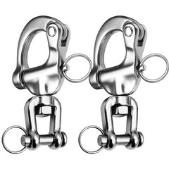 316 Stainless Steel Clevis Swivel Jaw Snap Shackle Quick Release Sailing Hook