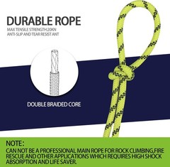 8mm Reflective Paracord 130FT High Strength Neon Yellow